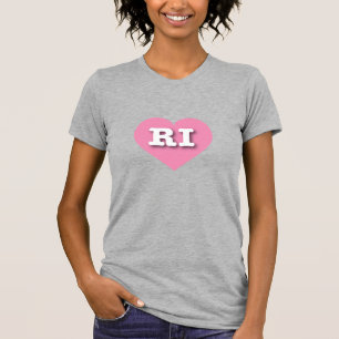 T-shirt Rhode Island Pink Heart - I love RI