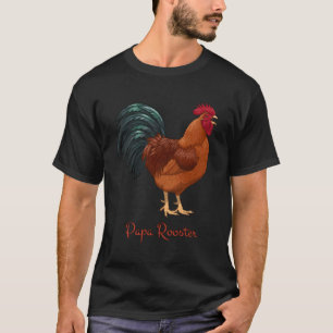 T-shirt Rhode Island Red Chicken Papa Rooster Oiseaux Amat