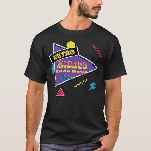 T-shirt Rhodes Pride Days 2024 Retro Rhodes (Devant)