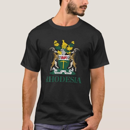 T-shirt Rhodesia Armoiries Zimbabwe Funny Afrique du Sud (Devant)