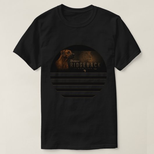 T-shirt Rhodesian Ridgeback avec Lion (Design devant)