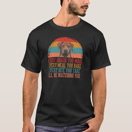 T-shirt Rhodesian Ridgeback Chaque Snack Que Vous Faites (Devant)