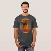 T-shirt Rhodesian Ridgeback Chien Cadeau Retro Sunset (Devant entier)
