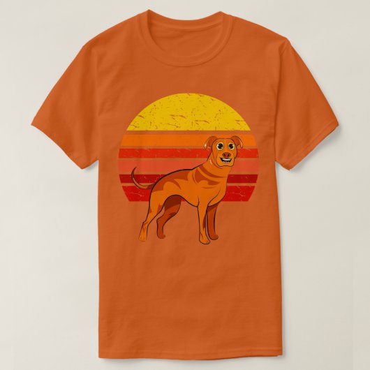 T-shirt Rhodesian Ridgeback Chien Retro (Design devant)