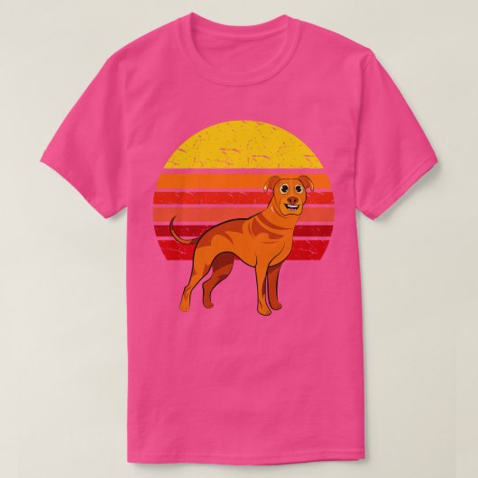 T-shirt Rhodesian Ridgeback Chien Retro (Design devant)