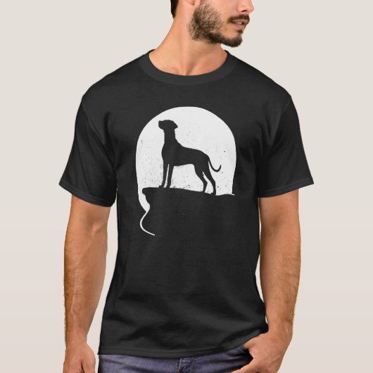T-shirt Rhodesian Ridgeback Chien Retro (Devant)