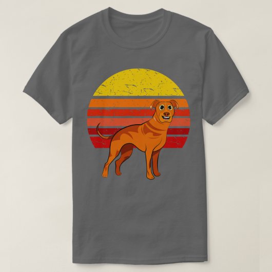 T-shirt Rhodesian Ridgeback Chien Retro (Design devant)