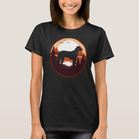 T-shirt Rhodesian Ridgeback Chien Retro 2 (Devant)