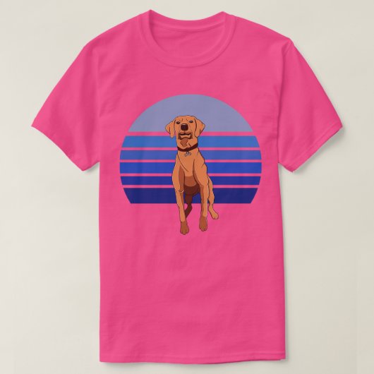 T-shirt Rhodesian Ridgeback Chien Retro Blue (Design devant)