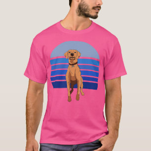 T-shirt Rhodesian Ridgeback Chien Retro Blue