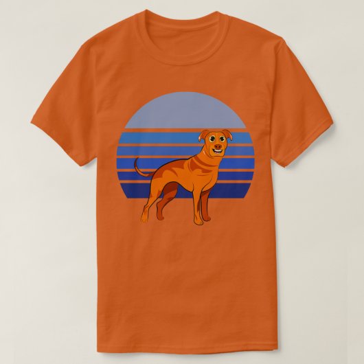 T-shirt Rhodesian Ridgeback Chien Retro Blue 1 (Design devant)