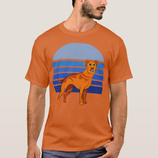 T-shirt Rhodesian Ridgeback Chien Retro Blue 1