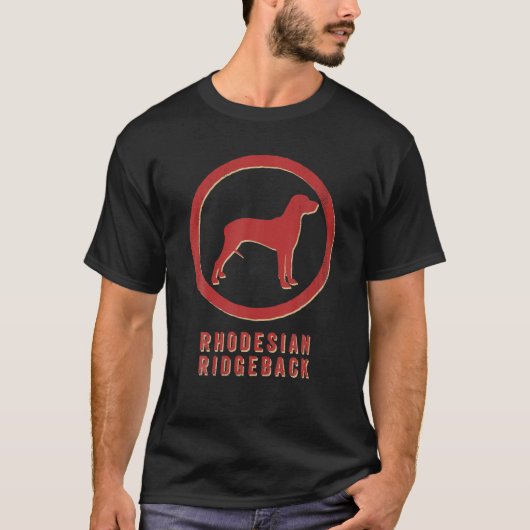 T-shirt Rhodesian Ridgeback Chien Retro Vintage (Devant)