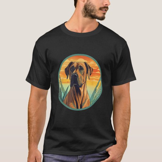T-shirt Rhodesian Ridgeback Dog Cute Dog Breed (Devant)