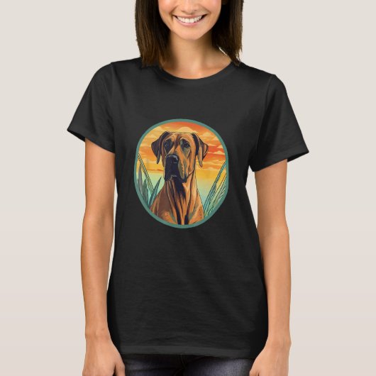 T-shirt Rhodesian Ridgeback Dog Cute Dog Breed (Devant)
