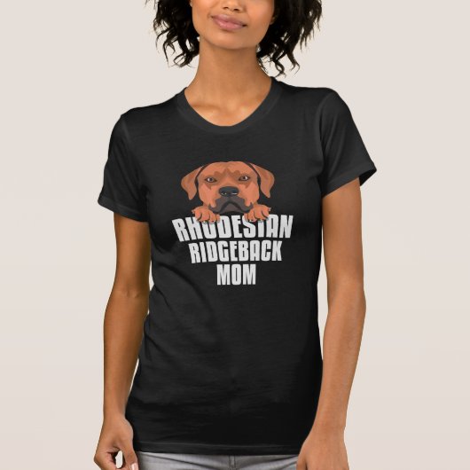 T-shirt Rhodesian Ridgeback Maman, maman de chien (Devant)