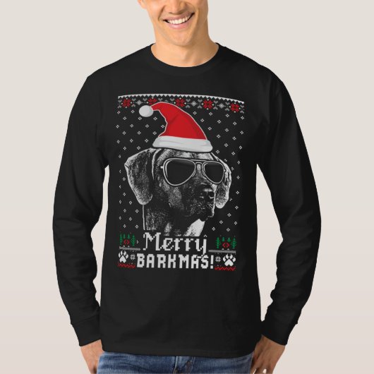 T-shirt Rhodesian Ridgeback Merry Barkmas Christmas (Devant)