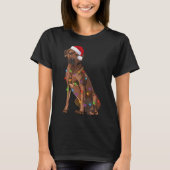 T-shirt Rhodesian Ridgeback Noël Lumières Noël Chien de No (Devant)