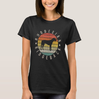 T-shirt Rhodesian Ridgeback Paw Vintage Retro Papa Maman F