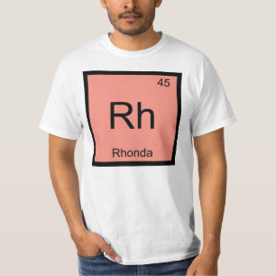 T-shirt Rhonda Nom Chimie Élément Tableau Périodique