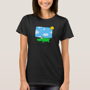 T-shirt Rhyming Baby Crocodile Ensoleillé Enfants Ferme An