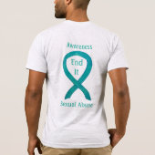 T-shirt Ribbon de sensibilisation aux abus sexuels Chemise (Dos)
