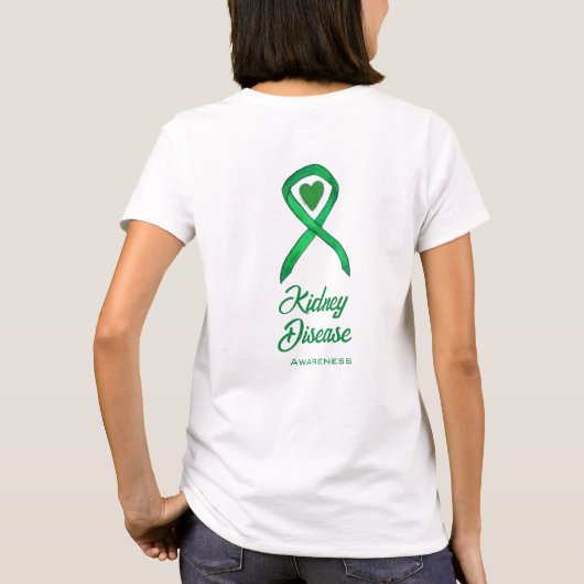 T-shirt Ribbon de sensibilisation aux maladies du rein, ch (Dos)