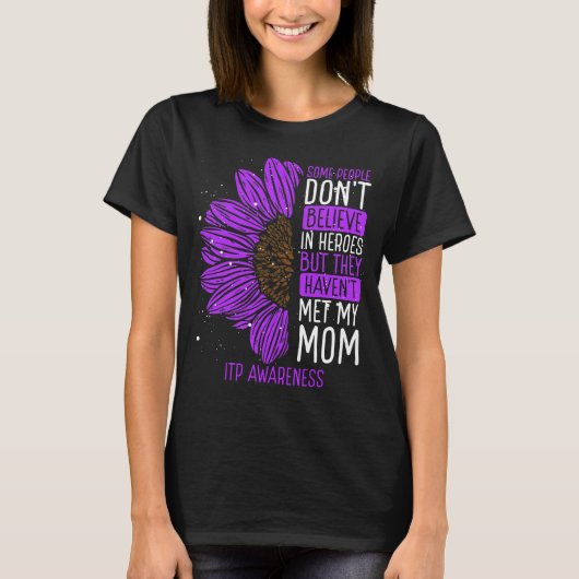 T-shirt Ribbon de sensibilisation ITP maman guerrier ITP (Devant)