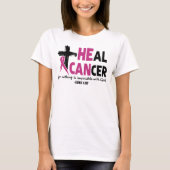 T-shirt Ribbon rose et croix inspirés par la foi (Devant)