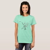 T-shirt Ribbon rose Me libérer (Devant entier)