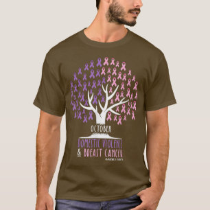 T-shirt Ribbon Tree Breast Cancer and Domestic Violence A