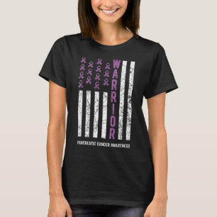 T-shirt Ribbon violet guerrier Sensibilisation au cancer p