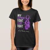 T-shirt Ribbon Violet Stepmère Chiari Malformation Aware (Devant)