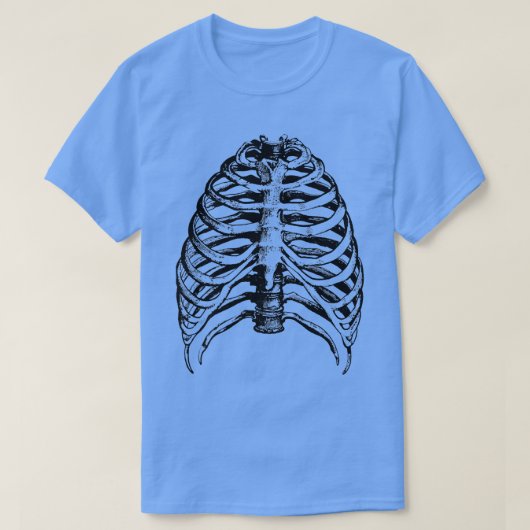 T-shirt RIBCAGE SKELETON Halloween Horreur Pum fantôme (Design devant)