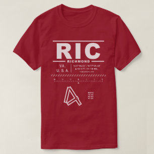 T-shirt RIC de l'aéroport international de Richmon