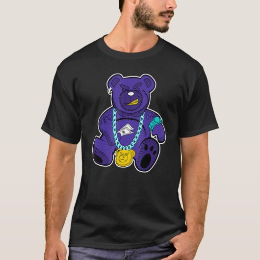T-shirt Rich Bear Black Grape 1s Matching (Devant)