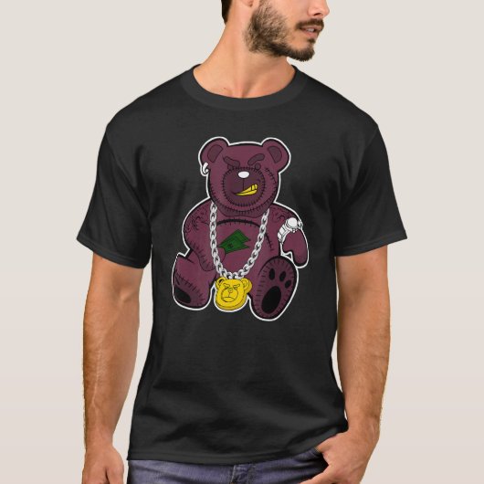 T-shirt Rich Bear Hiphop High Bordeaux 1s Matching (Devant)