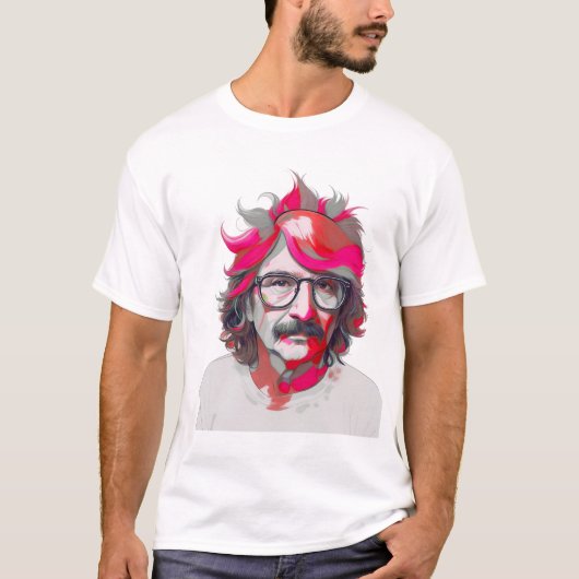 T-shirt Richard Brautigan Red (Devant)