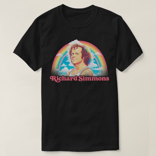 T-shirt Richard Simmons Retro esthétique Rainbow Fan Art (Design devant)