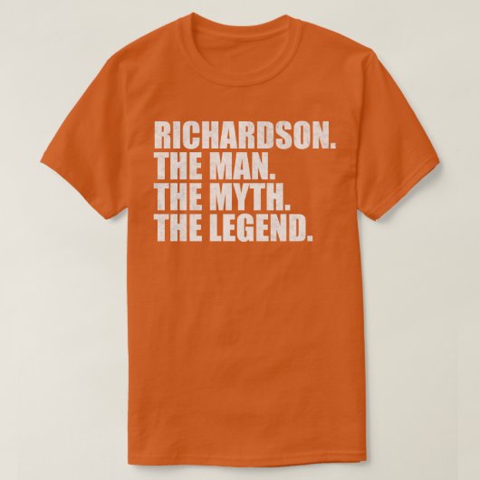 T-shirt Richardson Nom de famille Richardson dernier N (Design devant)