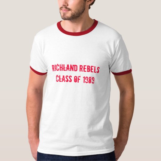 T-shirt Richland se rebelle classe de 1989 (Devant)