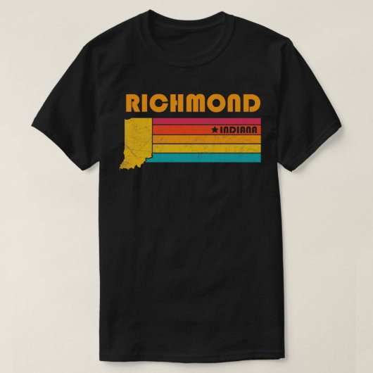 T-shirt Richmond Indiana Souvenir Vintage (Design devant)