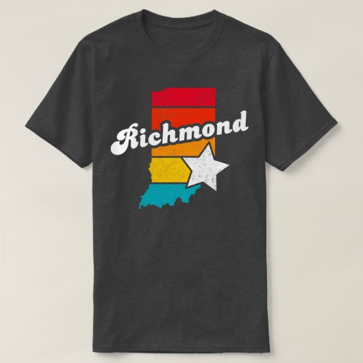 T-shirt Richmond Indiana Vintage Souvenir déshabillé 2 (Design devant)