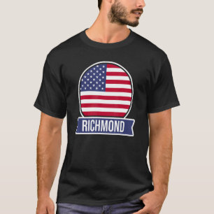 T-shirt RICHMOND USA Nom de la place américaine Drapeau am