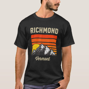 T-shirt Richmond Vermont Retro État de la ville Vintage Us