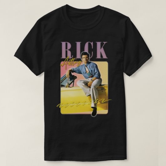T-shirt Rick Astley 80s Vibin Design esthétique (Design devant)