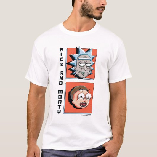 T-shirt RICK ET MORTY™ | Graphique de panneau de pixels (Devant)
