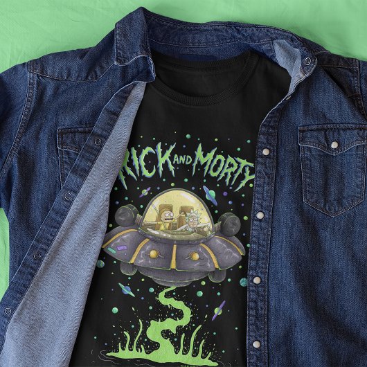 T-shirt RICK ET MORTY™ | Graphique de vol spatial illustré
