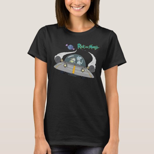 T-shirt RICK ET MORTY™ | Vol En Navire Spatial (Devant)