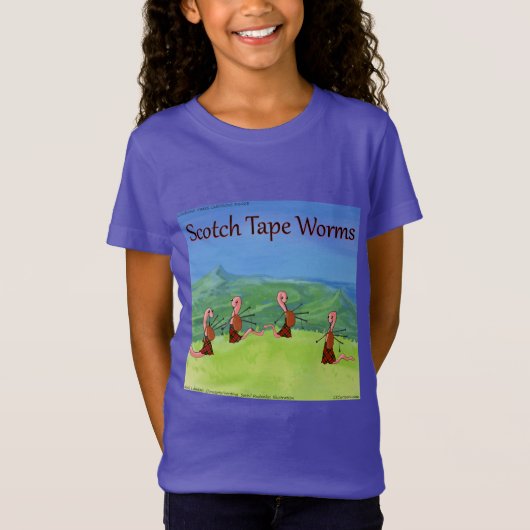 T-Shirt Rick London Funny Worms d'Écosse Comic  (Devant)